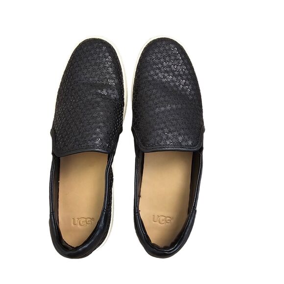 UGG Cas Glitter Trainer Slip On Sneaker Womens 10 Sparkle Star Shoes - Picture 6 of 8